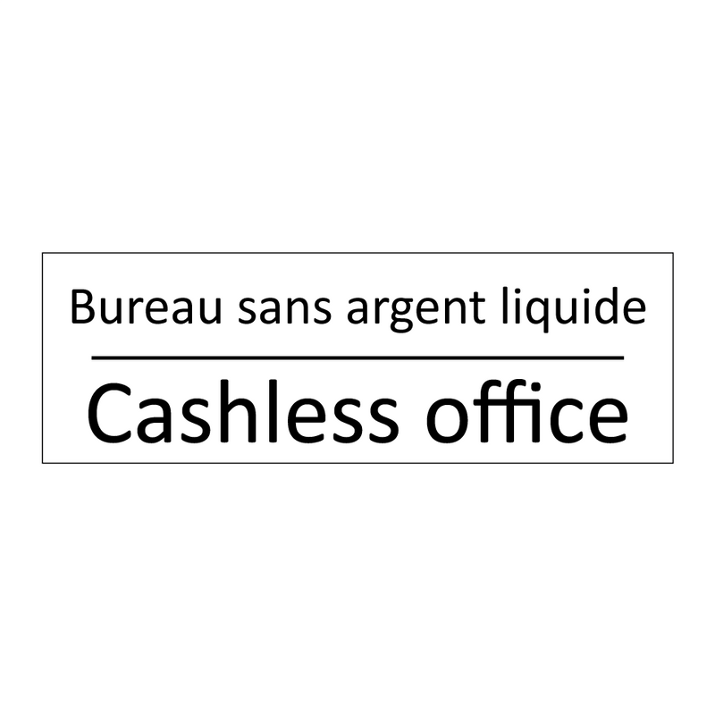 Bureau sans argent liquide - Cashless office