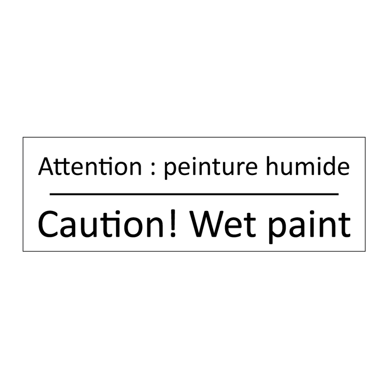 Attention : peinture humide - Caution! Wet paint