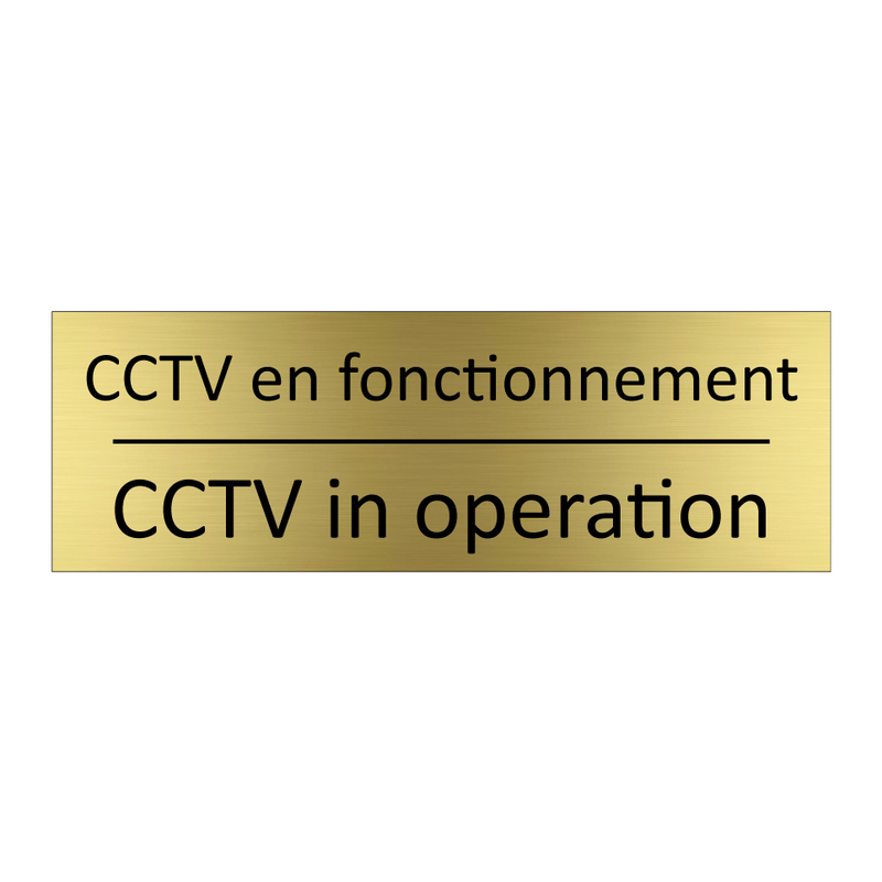 CCTV en fonctionnement - CCTV in operation
