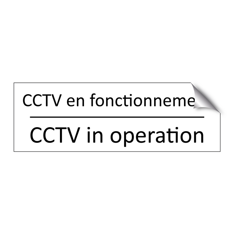 CCTV en fonctionnement - CCTV in operation