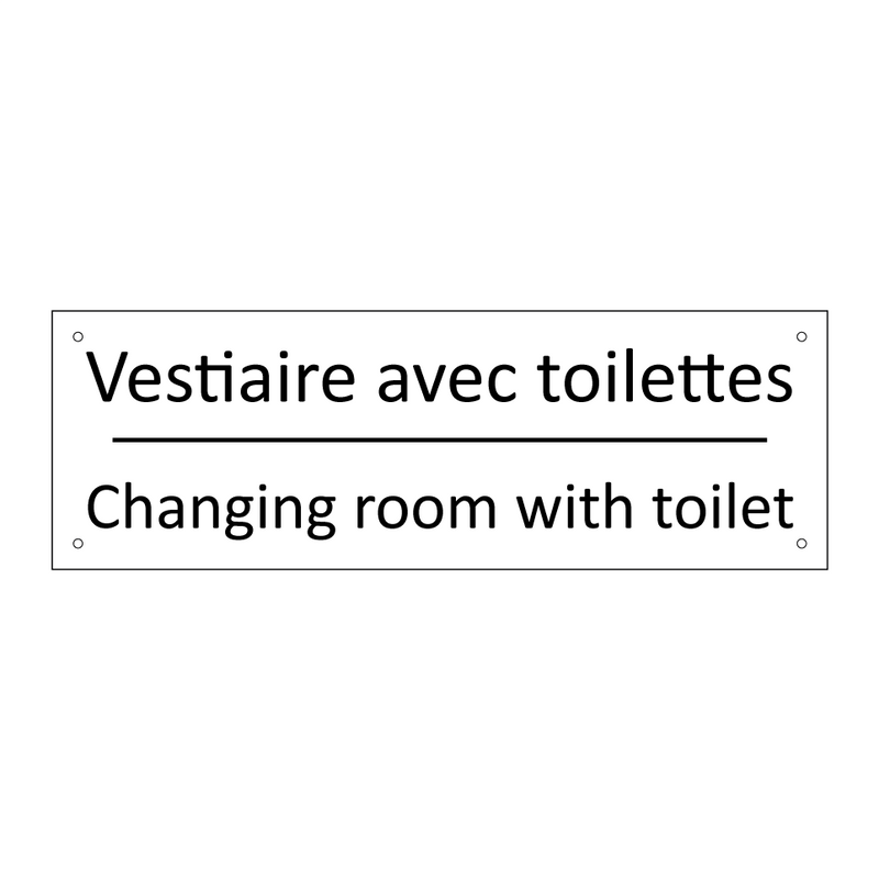 Vestiaire avec toilettes - Changing room with toilet