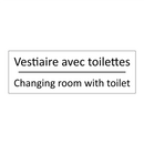 Vestiaire avec toilettes - Changing room with toilet