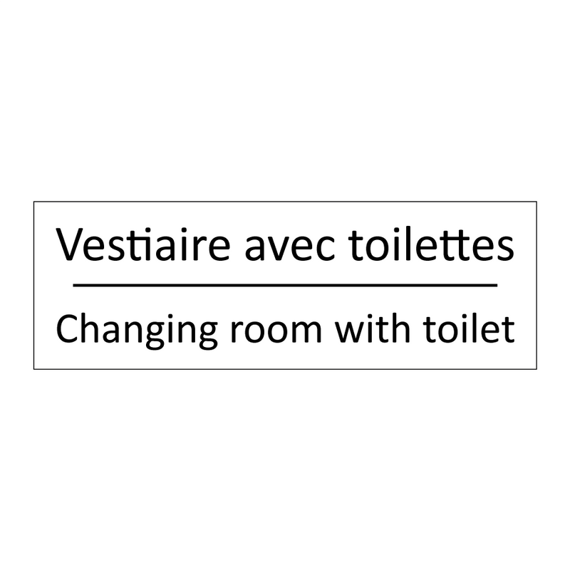 Vestiaire avec toilettes - Changing room with toilet