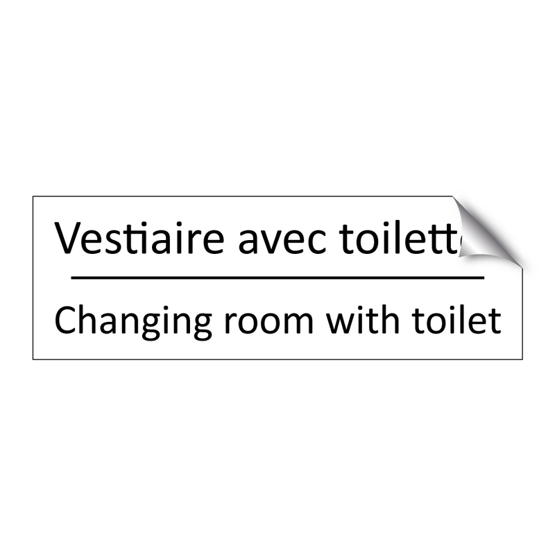 Vestiaire avec toilettes - Changing room with toilet