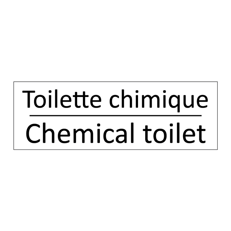 Toilette chimique - Chemical toilet