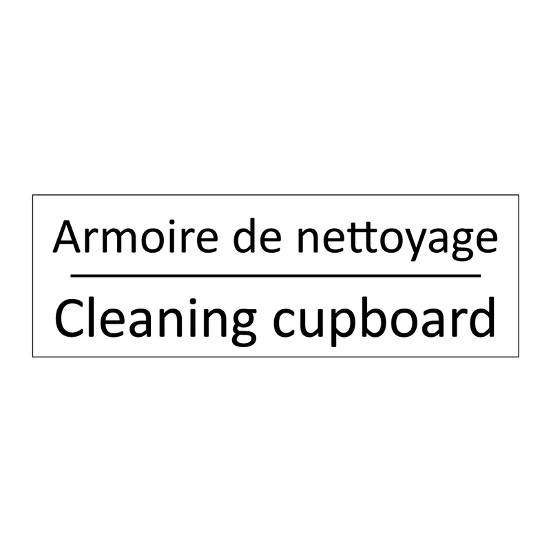 Armoire de nettoyage - Cleaning cupboard