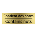 Contient des notes - Contains nuts