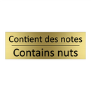 Contient des notes - Contains nuts