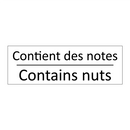 Contient des notes - Contains nuts