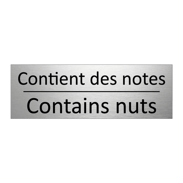 Contient des notes - Contains nuts