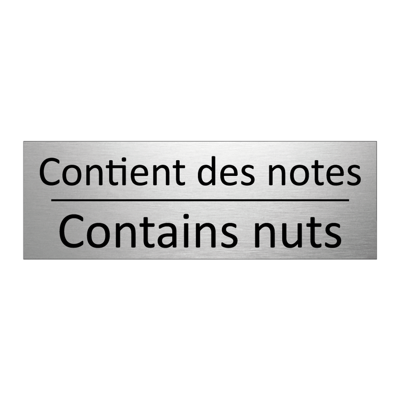 Contient des notes - Contains nuts