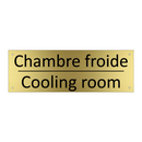 Chambre froide - Cooling room
