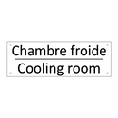 Chambre froide - Cooling room