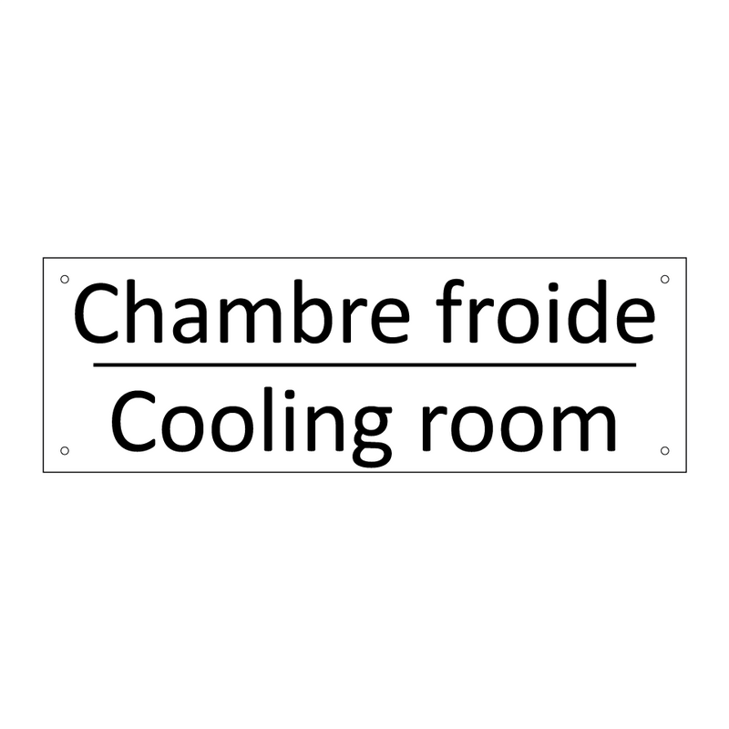 Chambre froide - Cooling room
