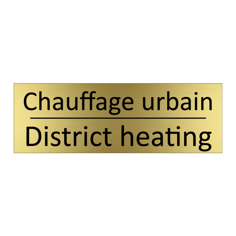 Chauffage urbain - District heating
