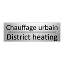 Chauffage urbain - District heating