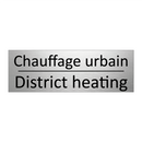 Chauffage urbain - District heating