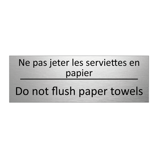 Ne pas jeter les serviettes en  /.../ - Do not flush paper towels