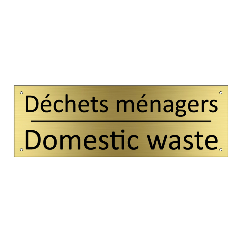 Déchets ménagers - Domestic waste