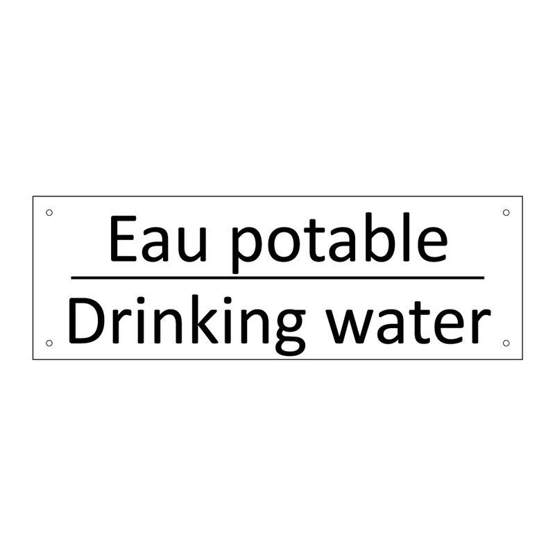 Eau potable - Drinking water
