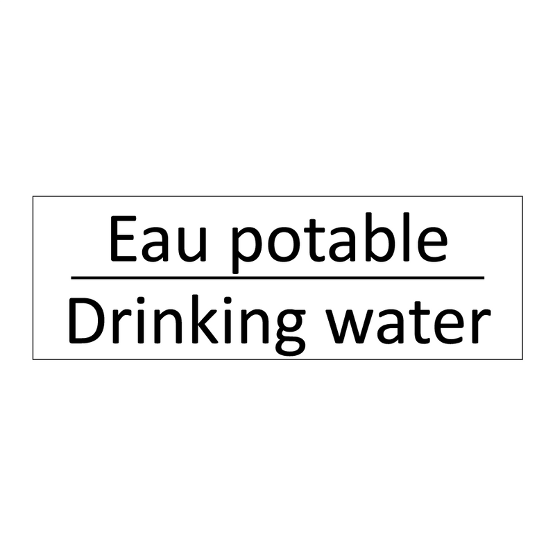 Eau potable - Drinking water
