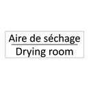 Aire de séchage - Drying room