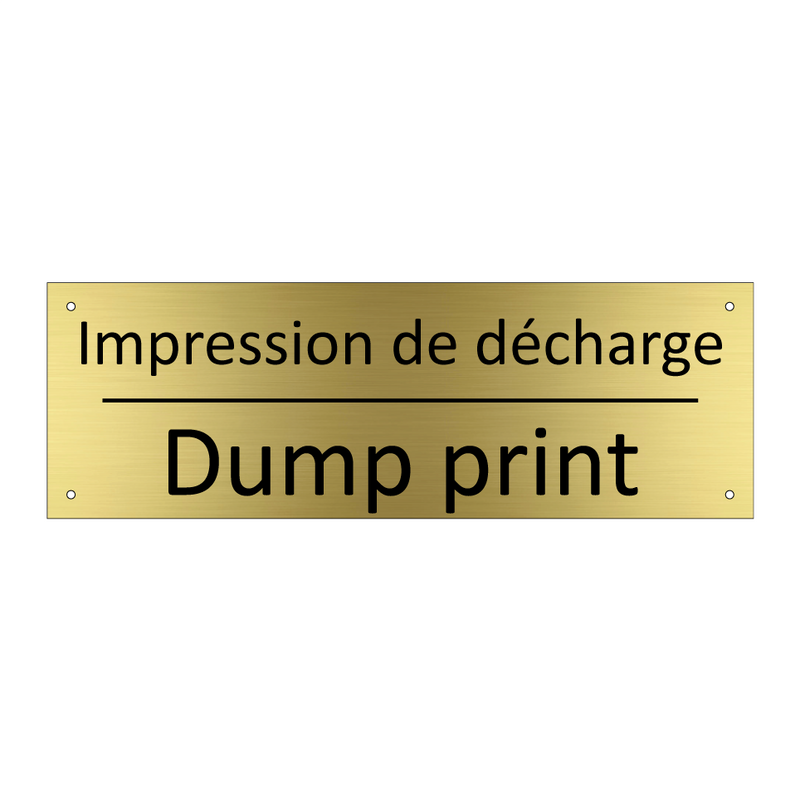 Impression de décharge - Dump print