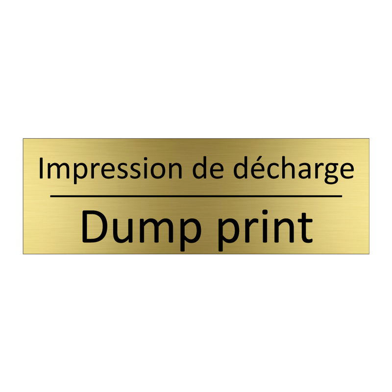 Impression de décharge - Dump print