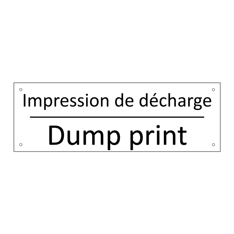 Impression de décharge - Dump print