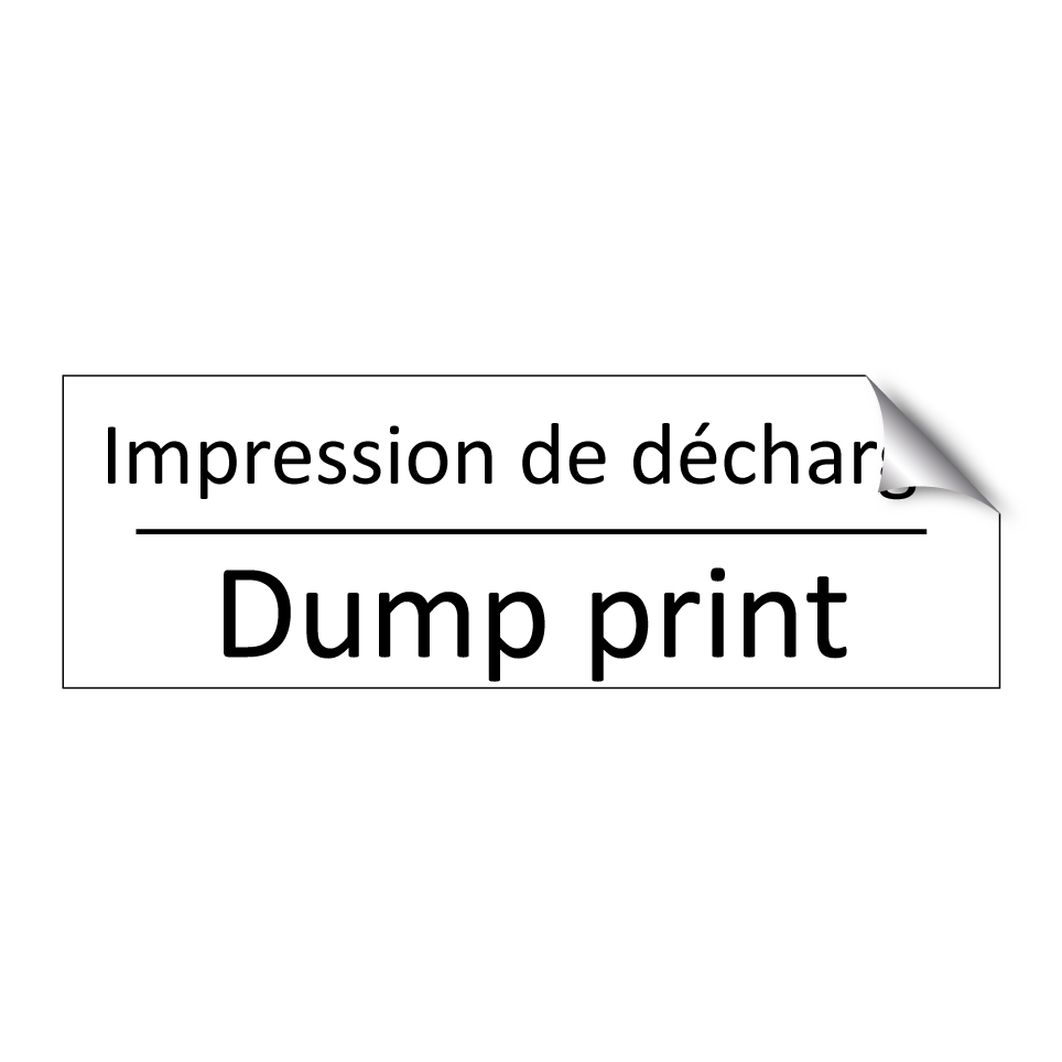 Impression de décharge - Dump print