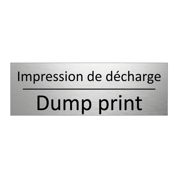 Impression de décharge - Dump print