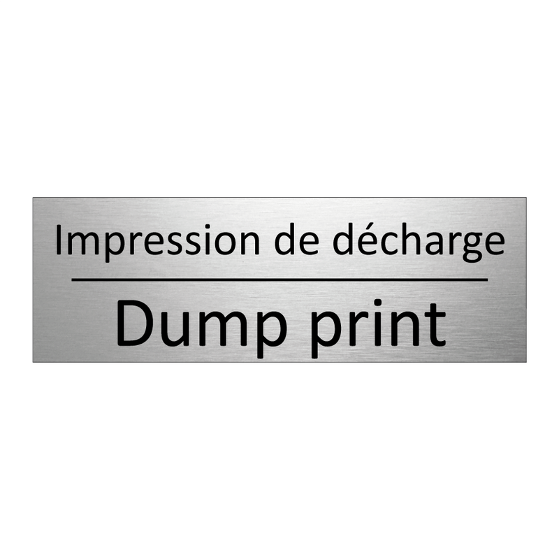 Impression de décharge - Dump print