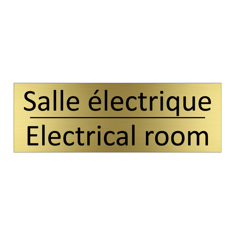 Salle électrique - Electrical room