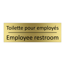 Toilette pour employés - Employee restroom