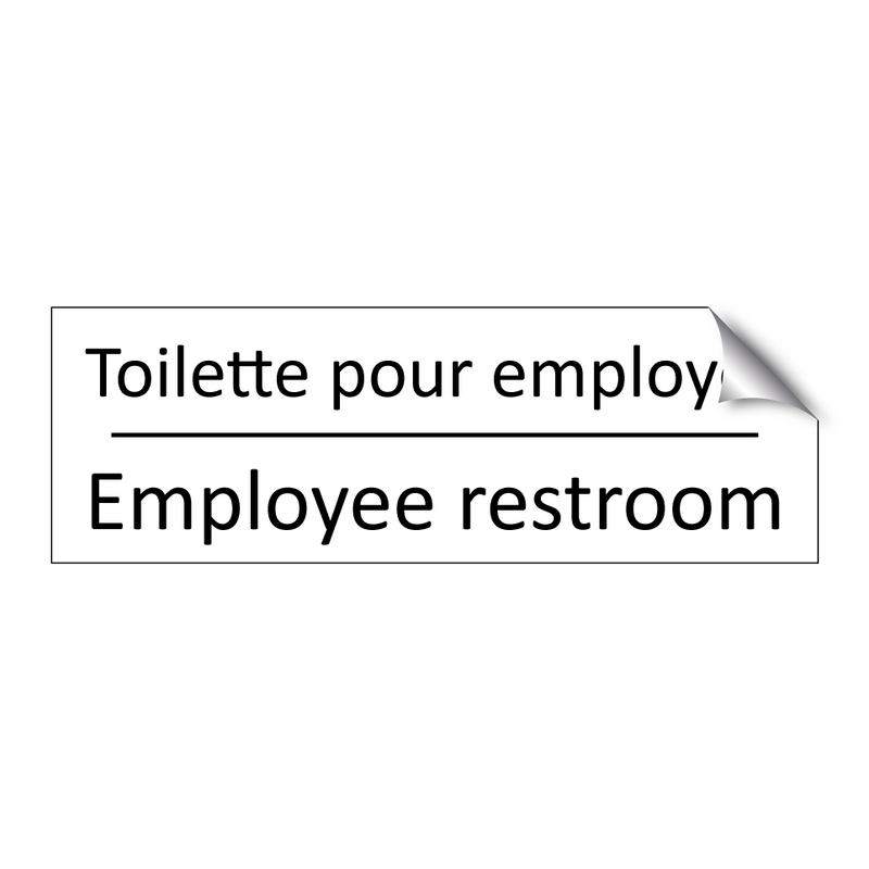 Toilette pour employés - Employee restroom