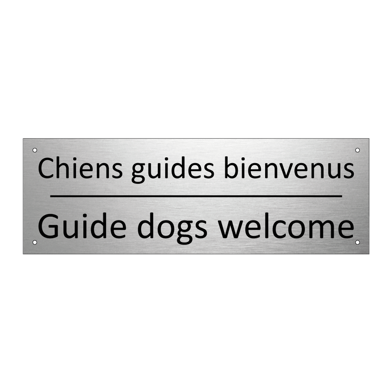 Chiens guides bienvenus - Guide dogs welcome