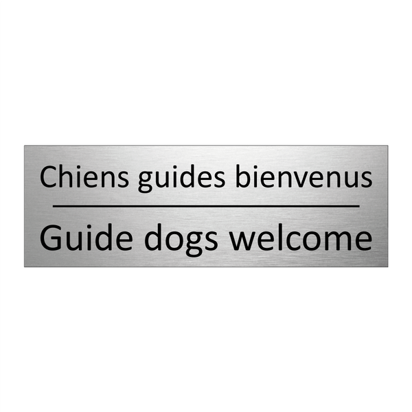 Chiens guides bienvenus - Guide dogs welcome