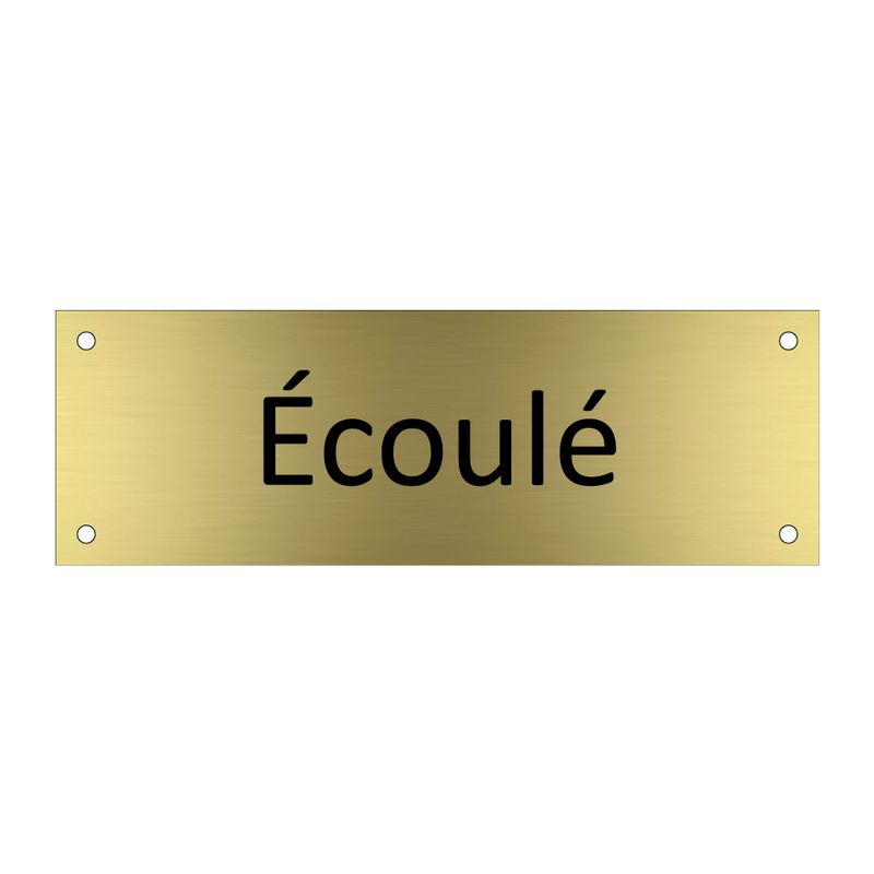 écoulé & écoulé & écoulé