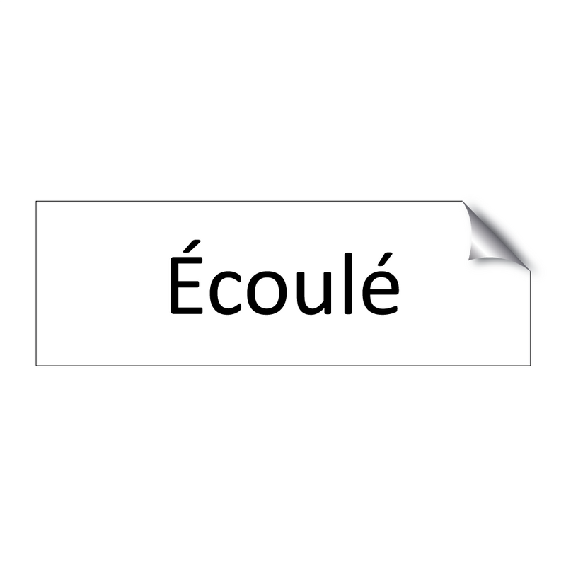 écoulé & écoulé & écoulé