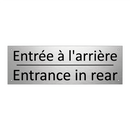 Entrée à l'arrière - Entrance in rear