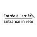 Entrée à l'arrière - Entrance in rear