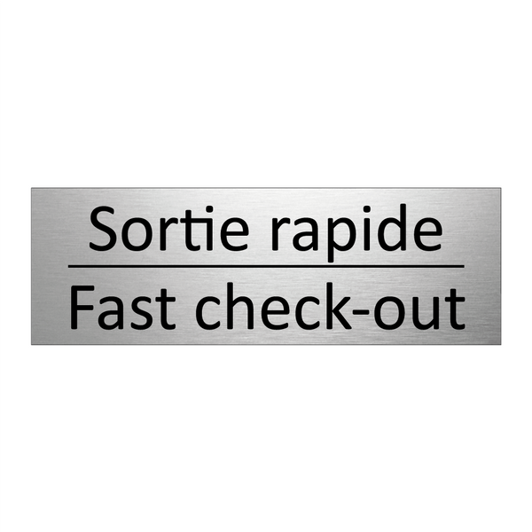 Sortie rapide - Fast check-out