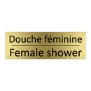 Douche féminine - Female shower