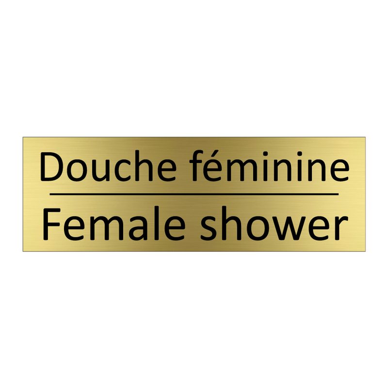 Douche féminine - Female shower