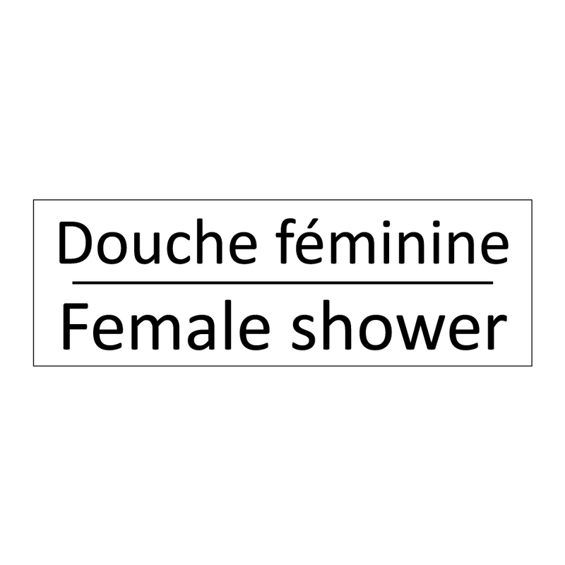 Douche féminine - Female shower