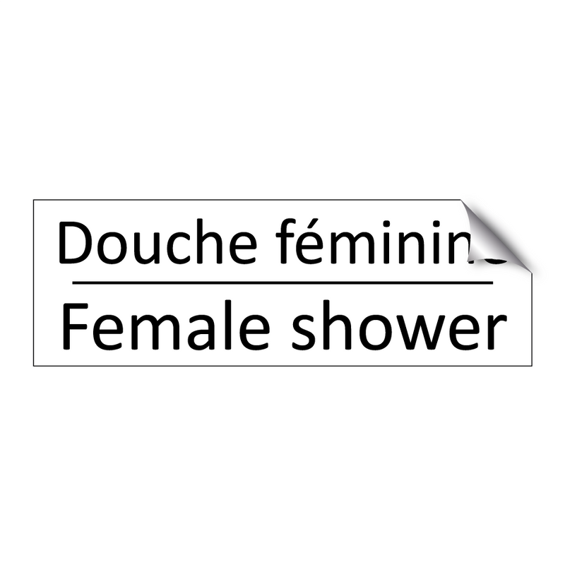 Douche féminine - Female shower