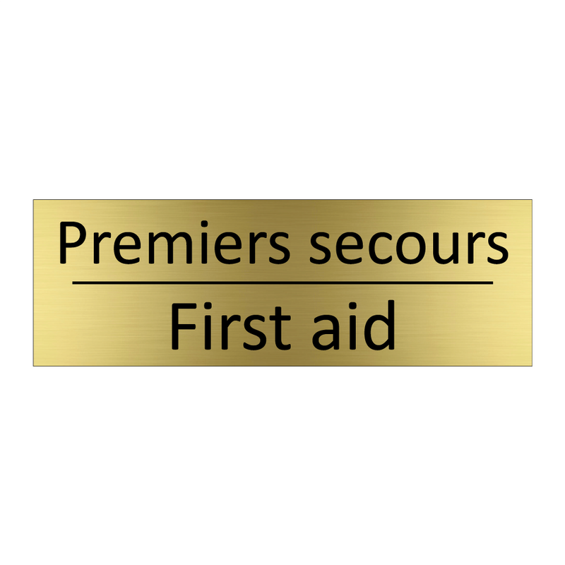 Premiers secours - First aid