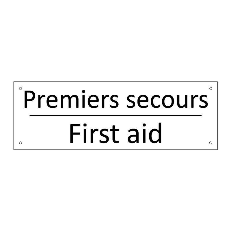 Premiers secours - First aid