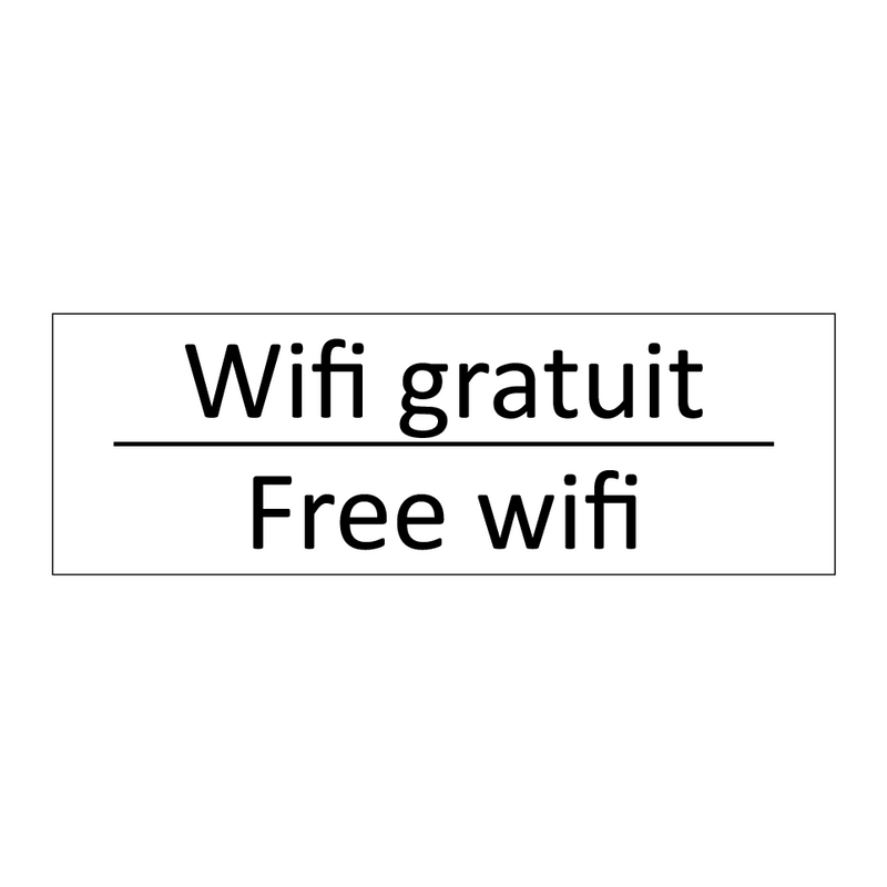 Wifi gratuit - Free wifi