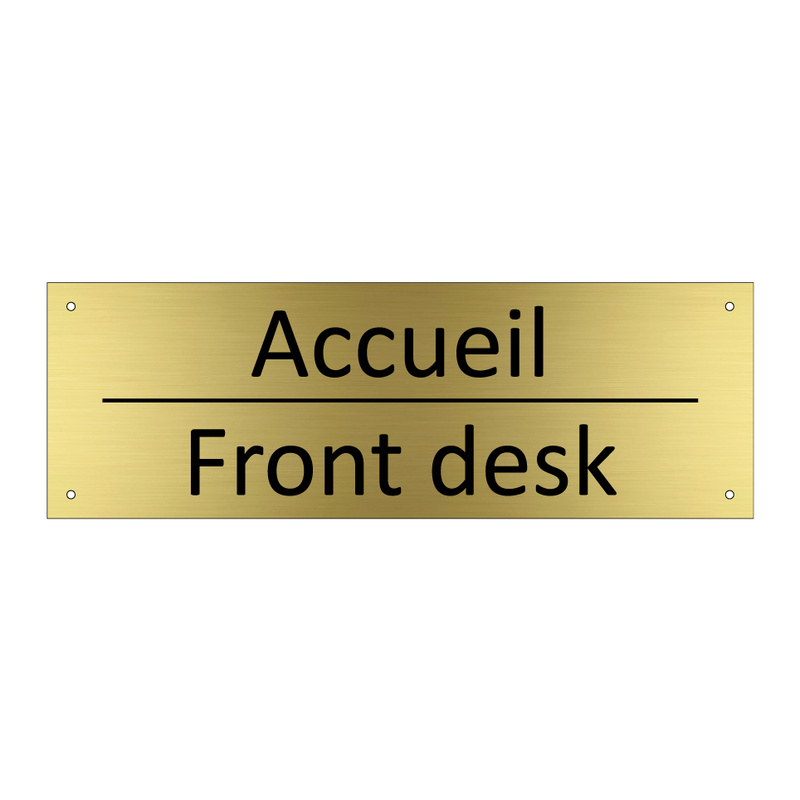 Accueil - Front desk